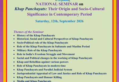 National Seminar on Khap Panchayat: Their Origin and Socio-Cultural Significance in Contemporary Period
